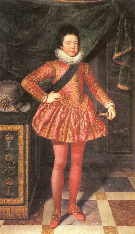 POURBUS, Frans the Younger Portrait of Louis XIII of France at 10 Years of Age Norge oil painting art